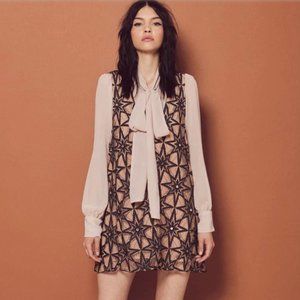 For Love And Lemons Lace Mirror Mini Dress sz S